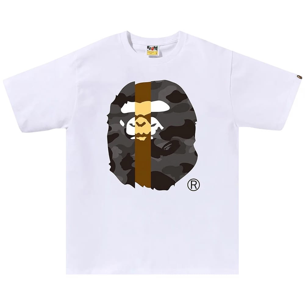 BAPE Color Camo Transform Big Ape Head T-Shirt White/Black