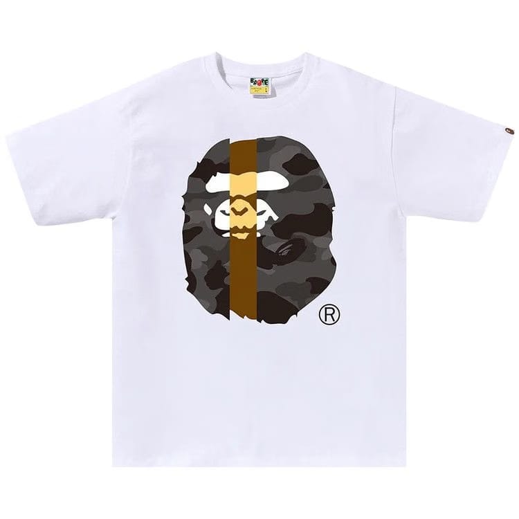 BAPE Color Camo Transform Big Ape Head T-Shirt White/Black