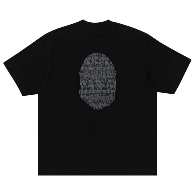 BAPE Lux Sport Pattern Ape Head Relaxed Fit T-Shirt Black
