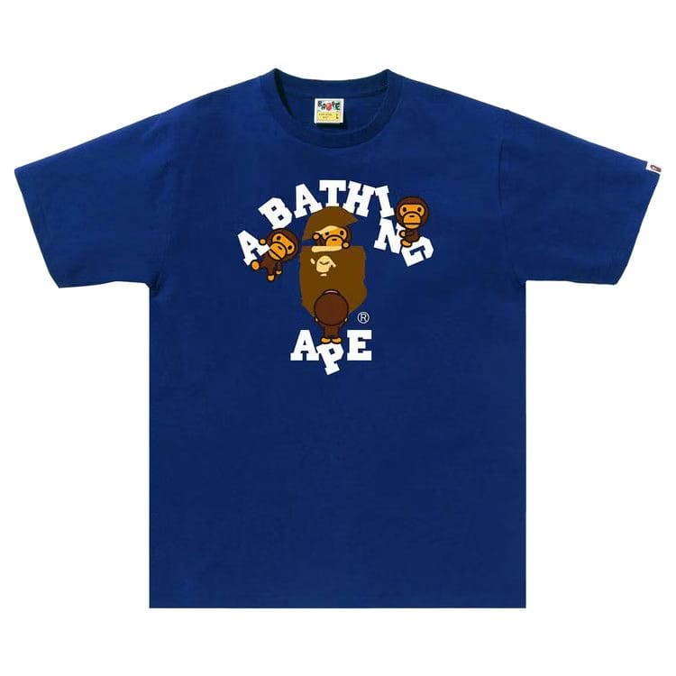 BAPE College Milo T-Shirt Blue