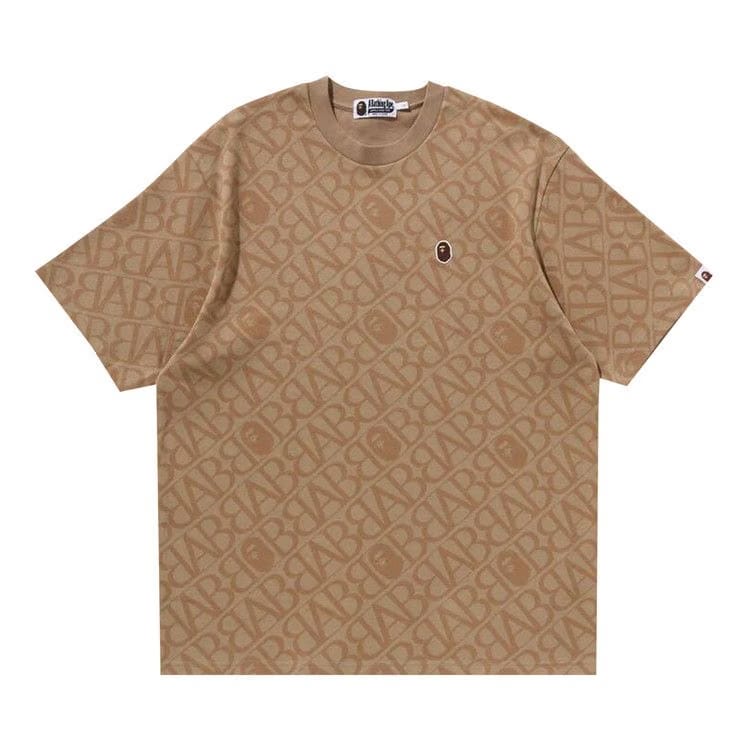 BAPE Sport Monogram Ape Head One Point T-Shirt Beige