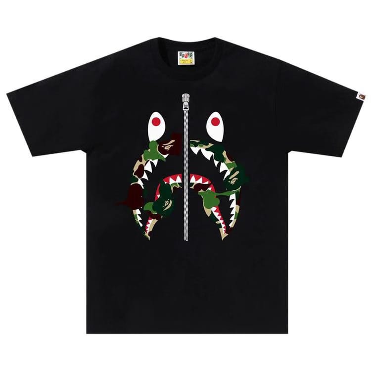 BAPE ABC Camo Rebuild Shark T-Shirt Black/Green