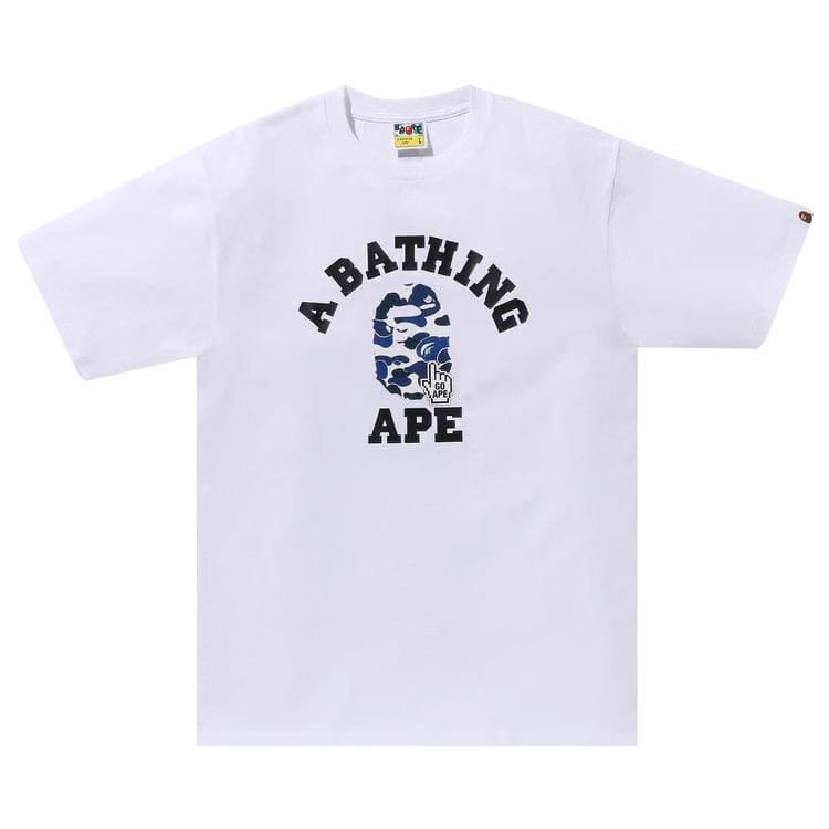BAPE Camo Go Ape Pointer College T-Shirt White