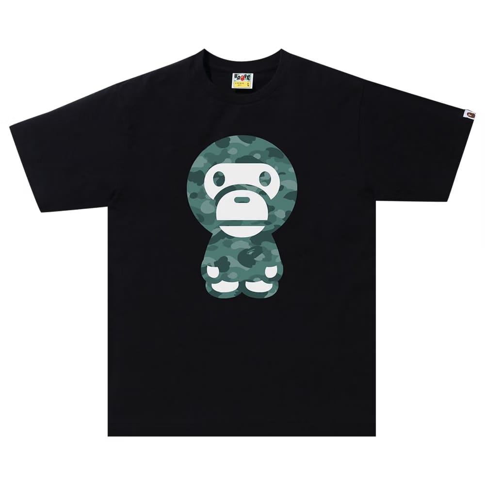 BAPE Color Camo Big Baby Milo T-Shirt Black/Green