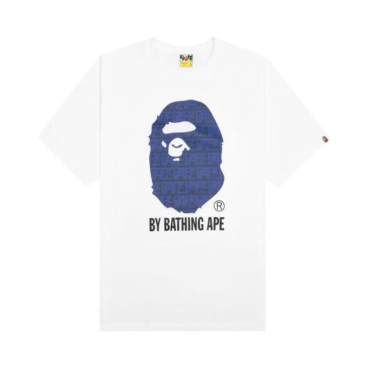BAPE Logo Monogram By Bathing Ape T-Shirt White/Navy