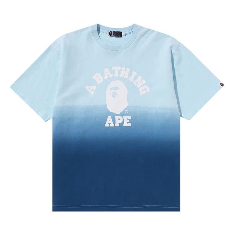BAPE College Gradation Relaxed Fit T-Shirt Blue