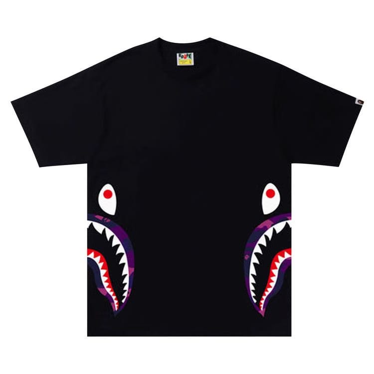 BAPE Color Camo Side Shark T-Shirt Black/Purple