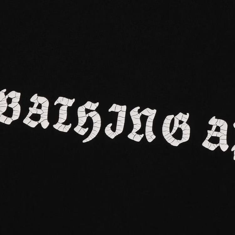 BAPE Gothic Logo Relaxed Fit T-Shirt Black