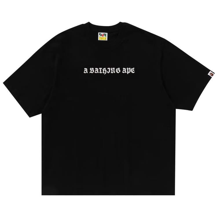 BAPE Gothic Logo Relaxed Fit T-Shirt Black