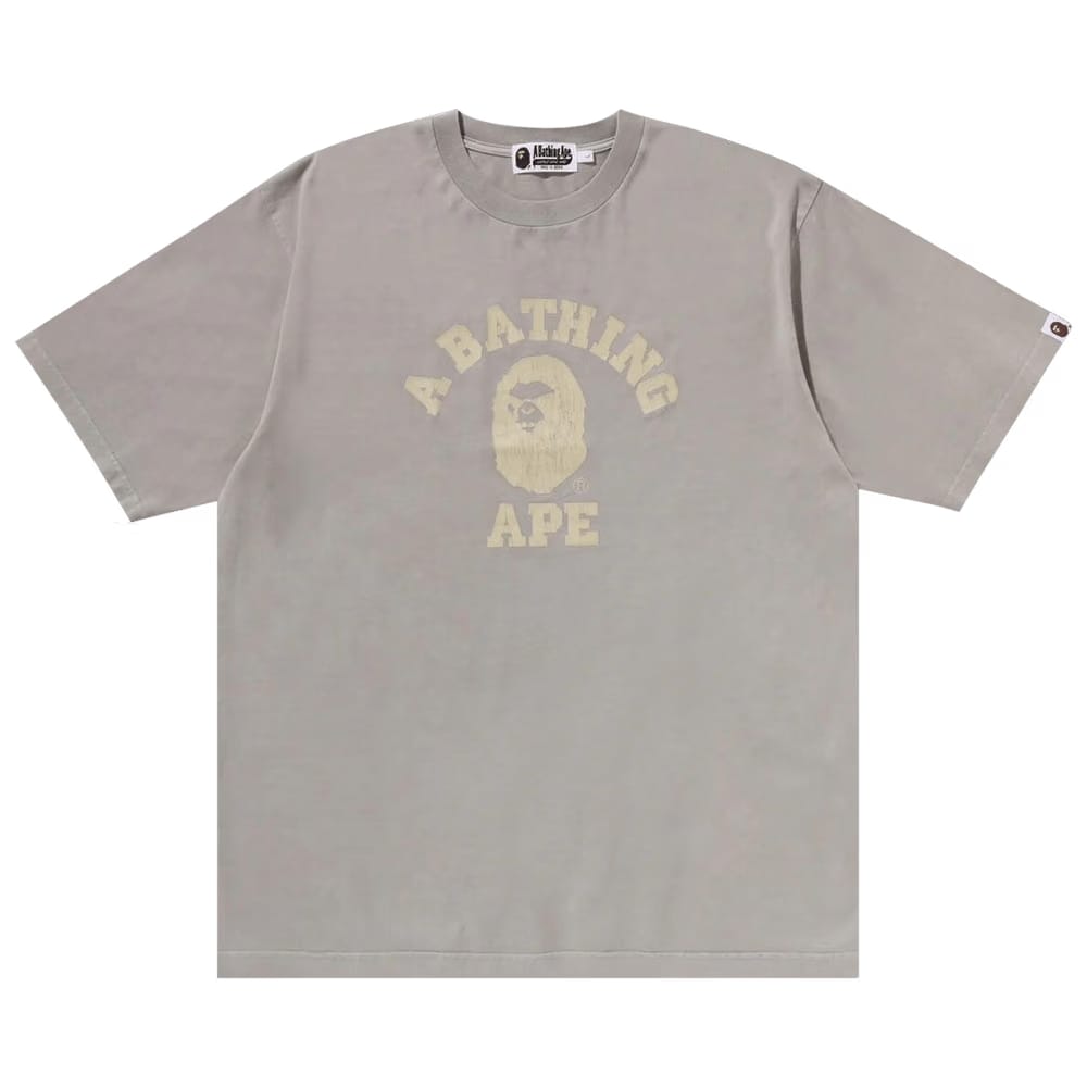 BAPE Overdye College Relaxed Fit T-Shirt Ivory