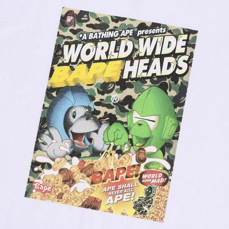 BAPE Heads Flyer T-Shirt White