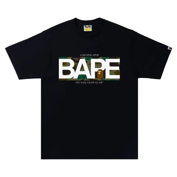 BAPE 1st Camo Logo T-Shirt Black/Green