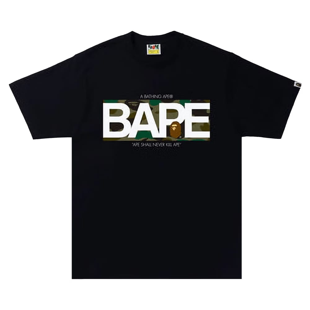 BAPE 1st Camo Logo T-Shirt Black/Green