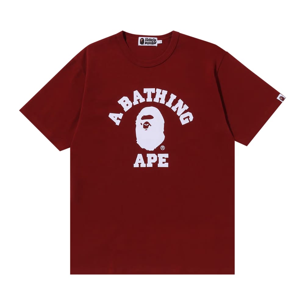 BAPE College Heavy Weight T-Shirt Red