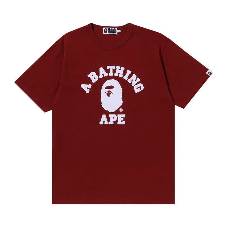 BAPE College Heavy Weight T-Shirt Red