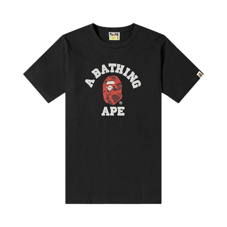 BAPE Reflector Color Camo College T-Shirt Black/Red