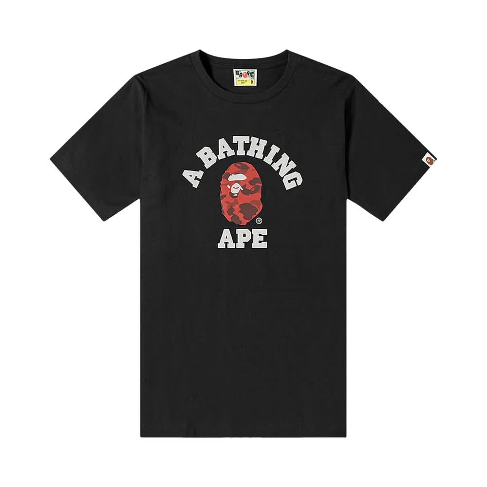 BAPE Reflector Color Camo College T-Shirt Black/Red