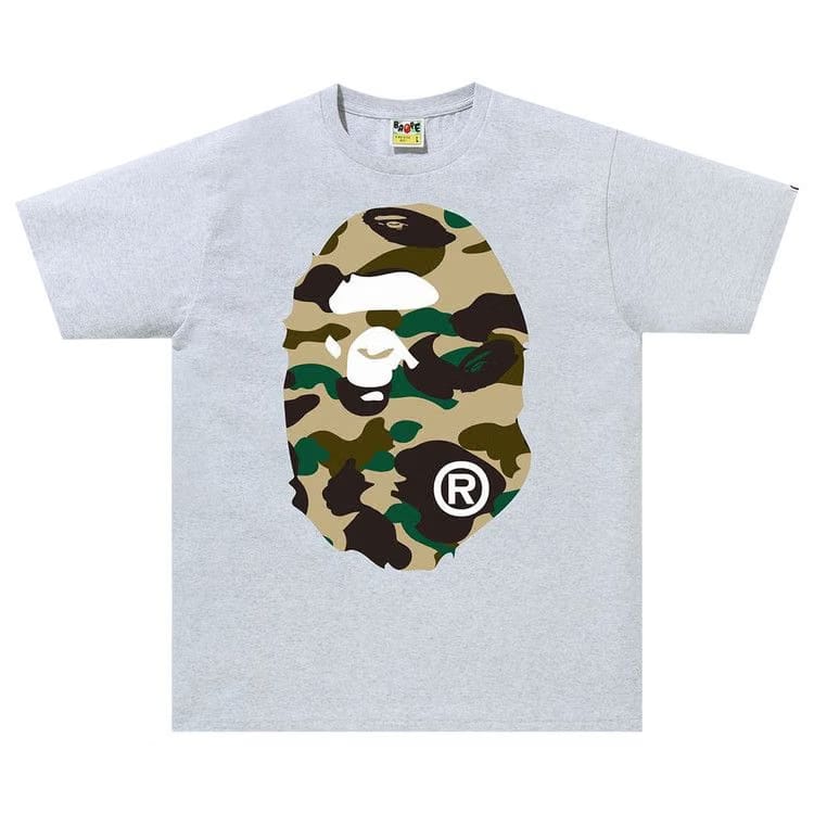 BAPE 1st Camo Big Ape Head T-Shirt Grey/Yellow