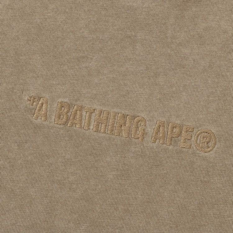 BAPE Garment Dye Bathing Ape Logo Relaxed Fit T-Shirt Beige