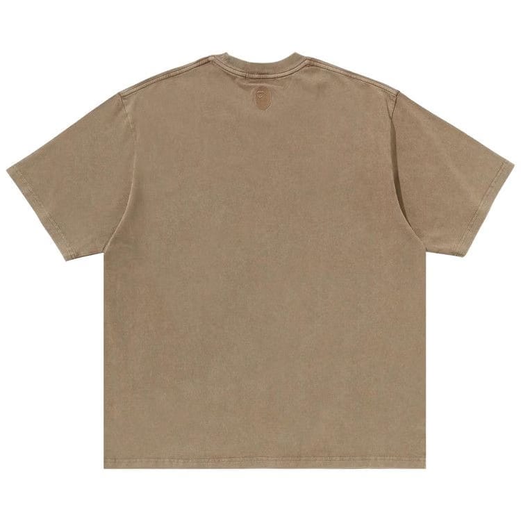 BAPE Garment Dye Bathing Ape Logo Relaxed Fit T-Shirt Beige