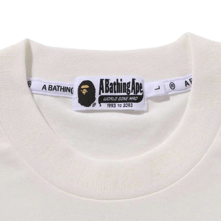 BAPE One Point Ape Head Relaxed Fit Long-Sleeve T-Shirt Ivory