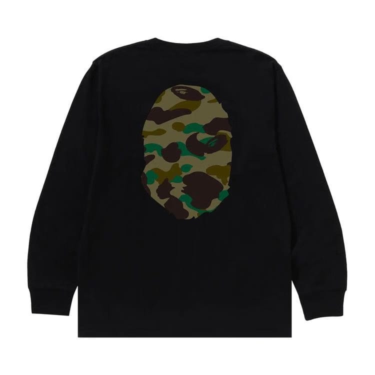 BAPE 1st Camo Big Ape Head Long-Sleeve T-Shirt Black/Green