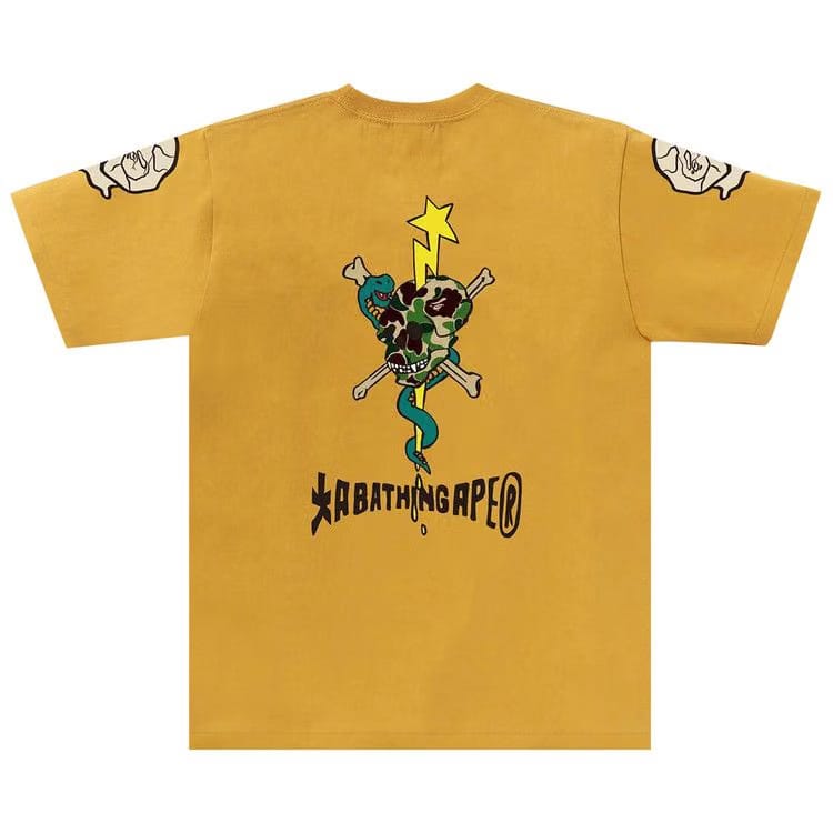 BAPE Souvenir Skull T-Shirt Yellow