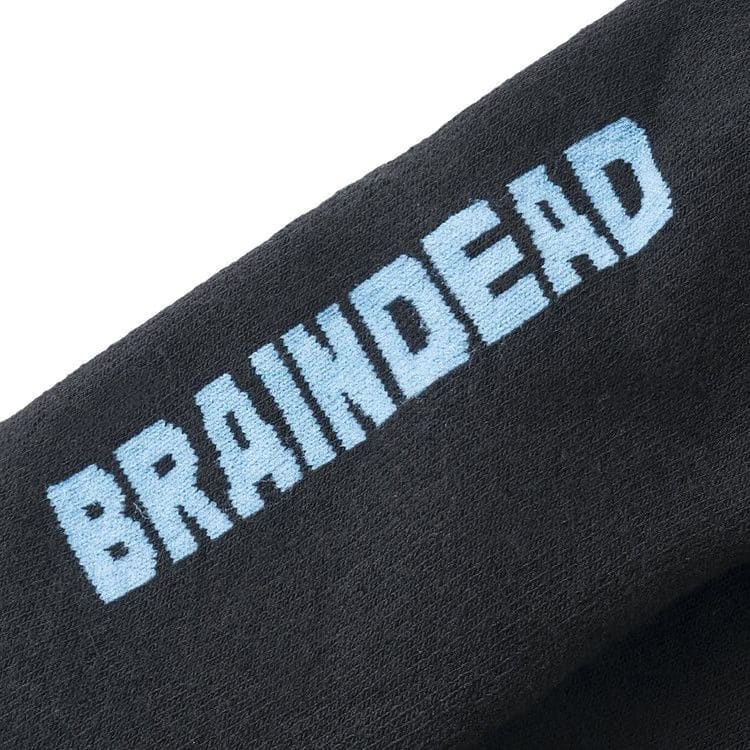 Brain Dead Striped Logo Head Socks Pink/Natural/Black/Teal