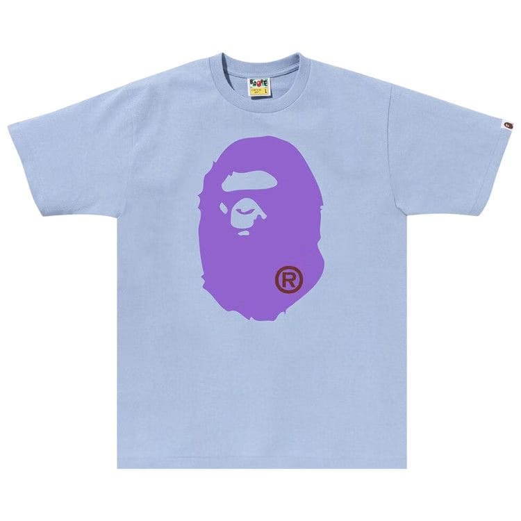 BAPE Colors Big Ape Head T-Shirt Sax