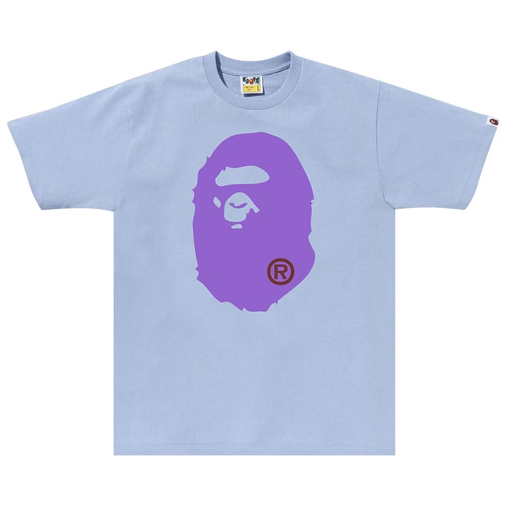 BAPE Colors Big Ape Head T-Shirt Sax