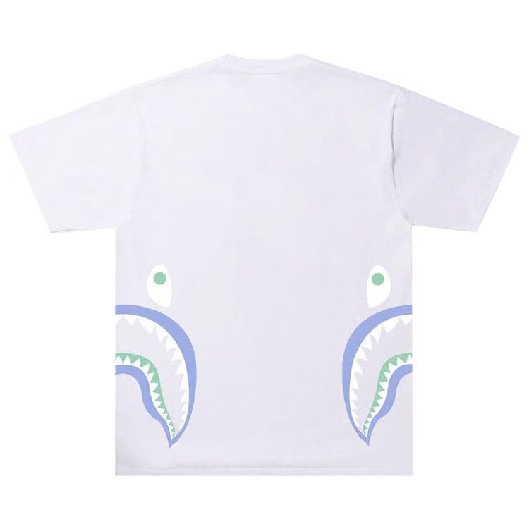 BAPE Glow In The Dark Side Shark T-Shirt White
