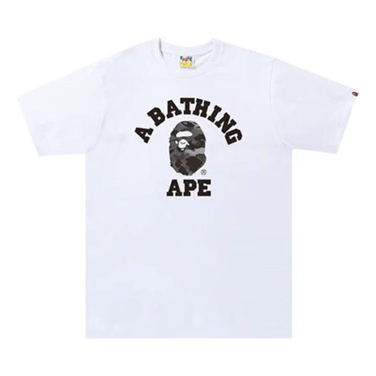 BAPE Grid Camo College T-Shirt White/Black