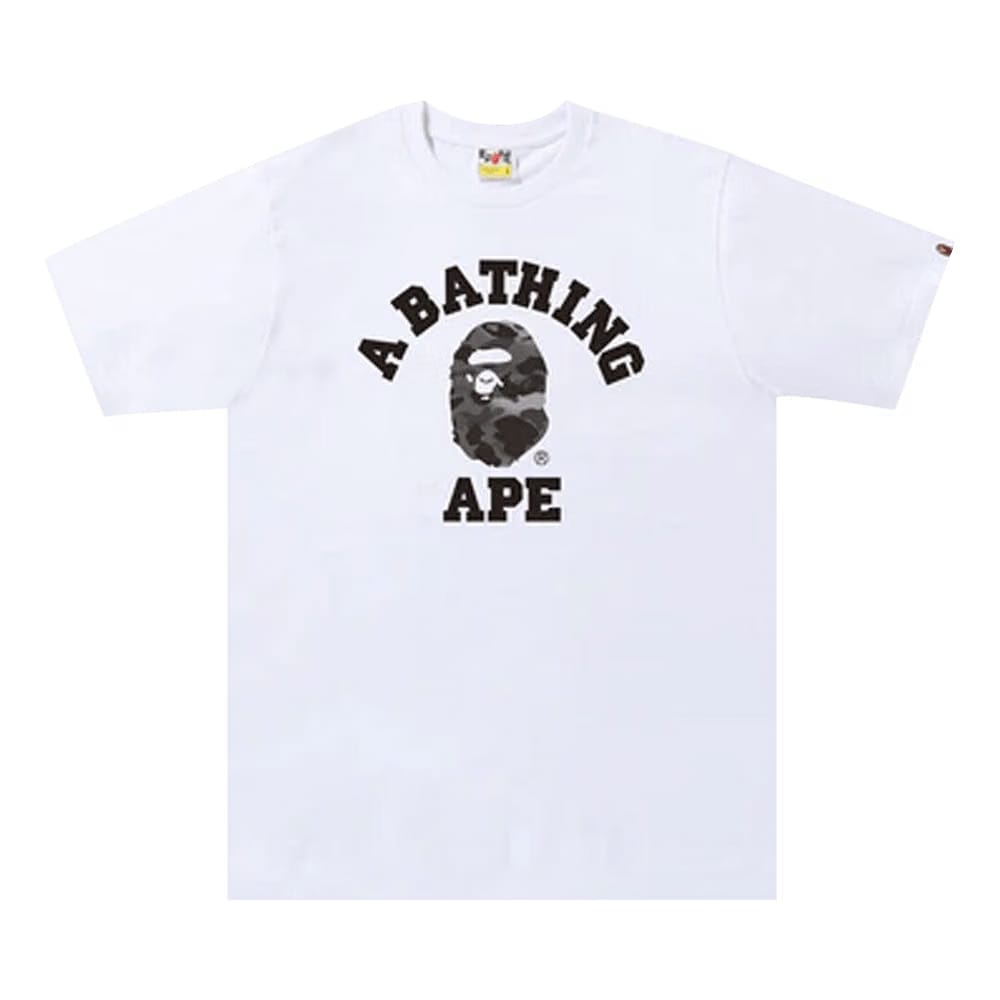 BAPE Grid Camo College T-Shirt White/Black