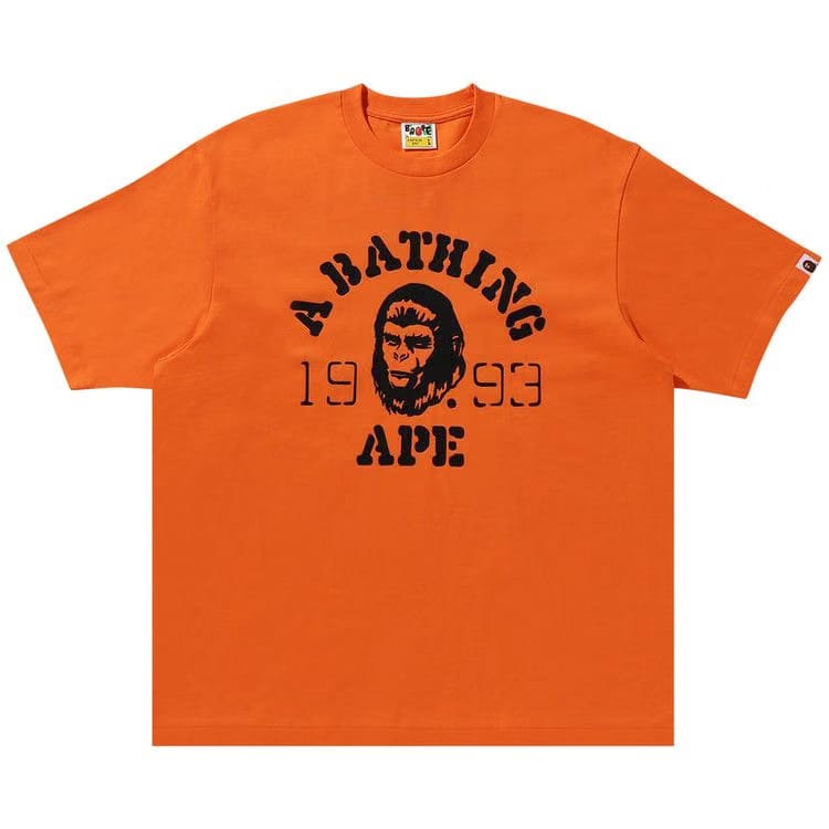 BAPE OG Ape Head College Relaxed Fit T-Shirt Orange