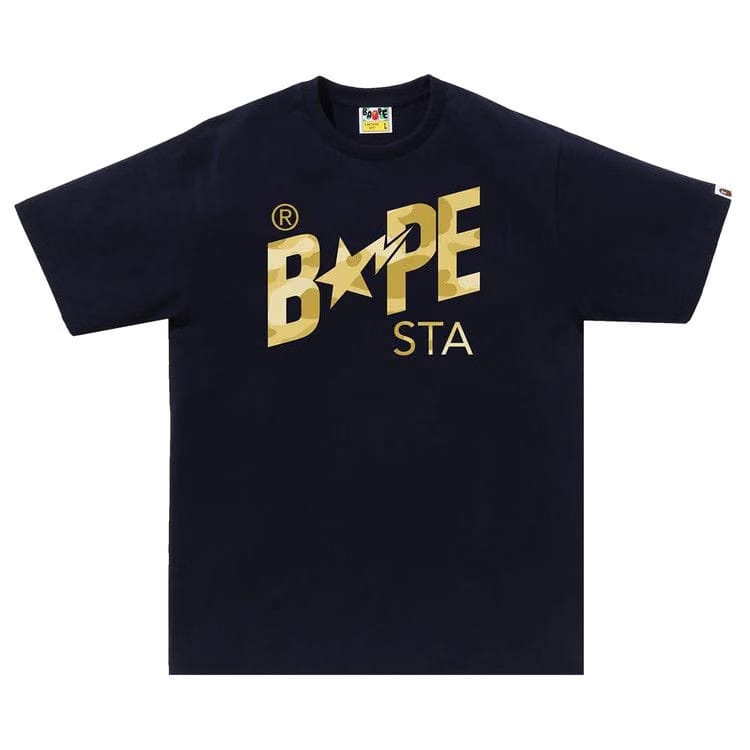 BAPE Color Camo Bape Sta Logo T-Shirt Navy