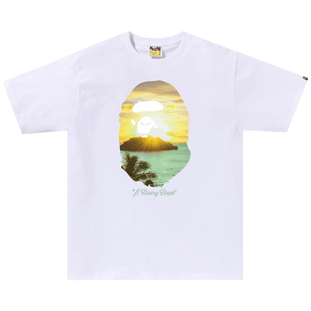 BAPE A Rising Bape Photo T-Shirt White