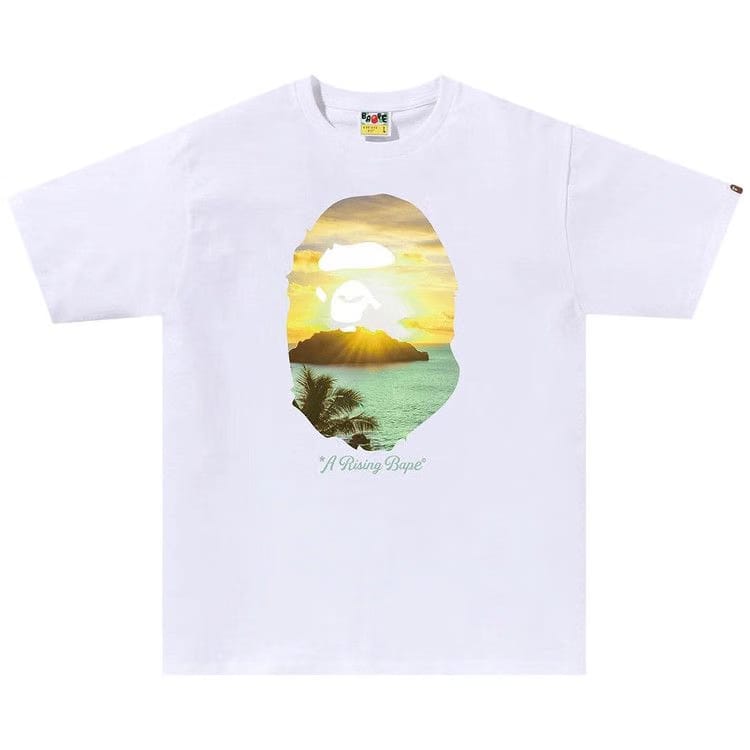 BAPE A Rising Bape Photo T-Shirt White