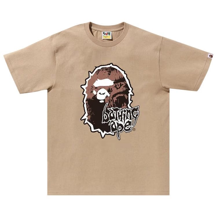 BAPE Mad Ape Head T-Shirt Beige