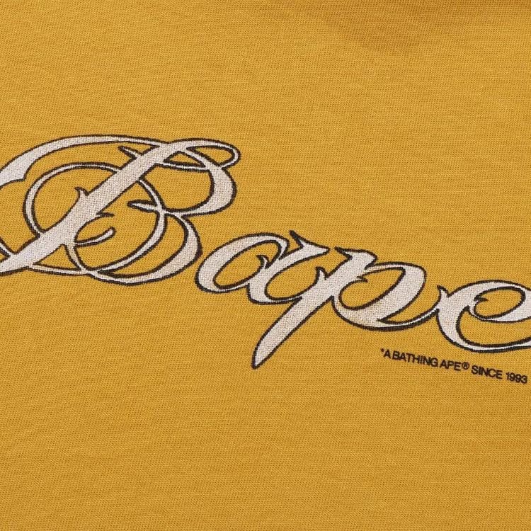BAPE Logo Relaxed Fit T-Shirt Yellow