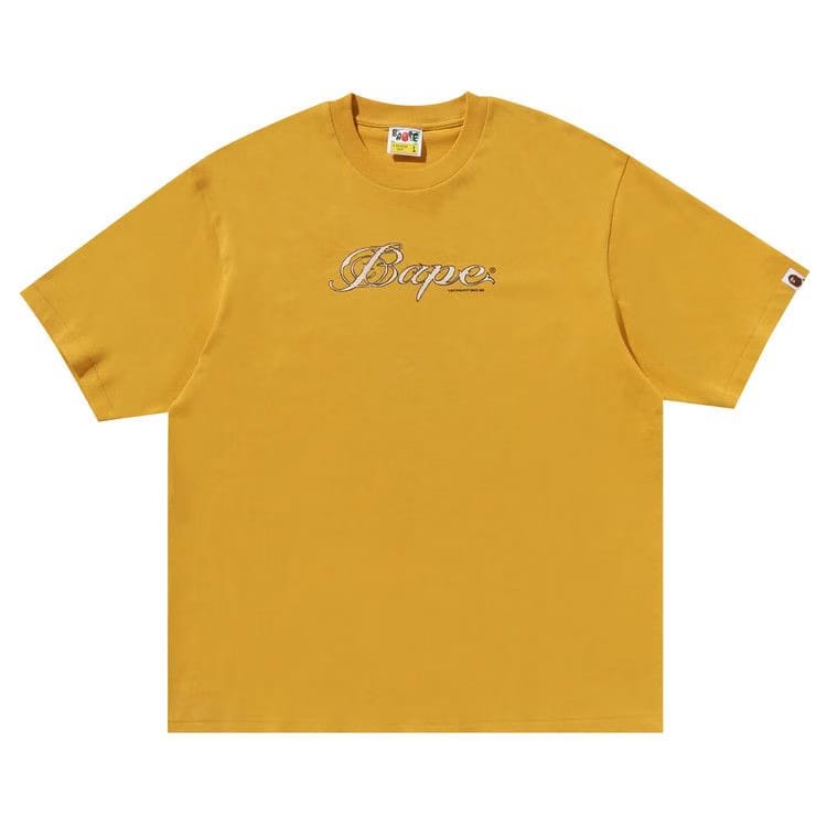 BAPE Logo Relaxed Fit T-Shirt Yellow
