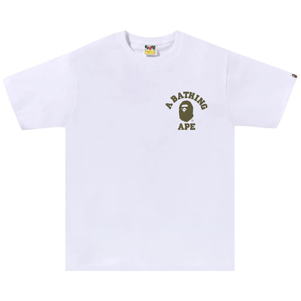 BAPE 1st Camo College ATS T-Shirt White