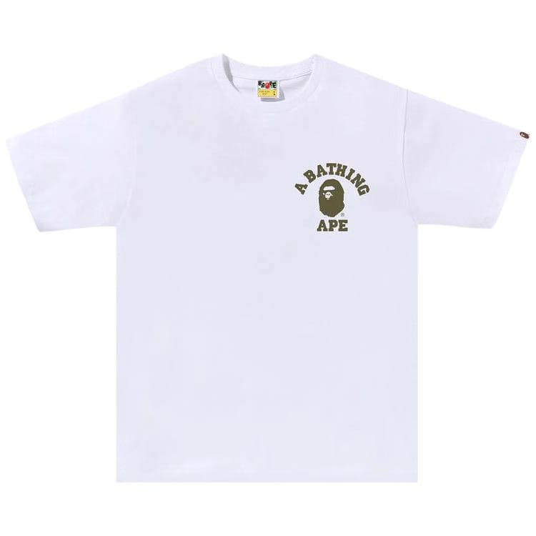 BAPE 1st Camo College ATS T-Shirt White