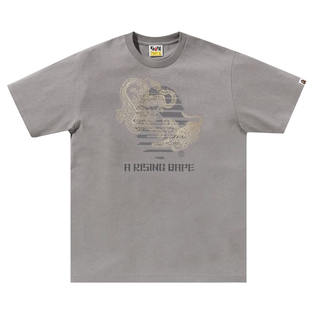 BAPE Tiger And Dragon Ape Head T-Shirt Grey