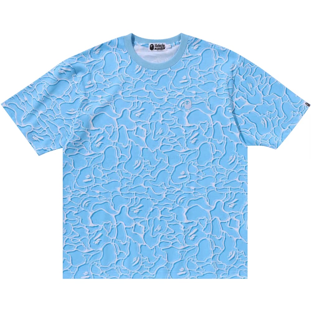 BAPE ABC Sea Surface Camo Relaxed Fit T-Shirt Blue