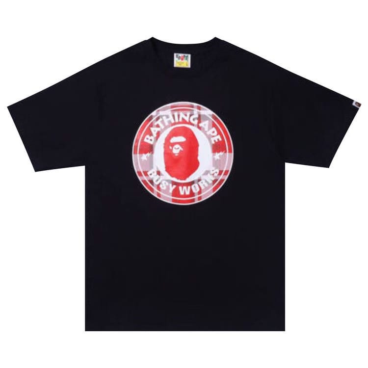 BAPE Check Gift Busy Works T-Shirt Black