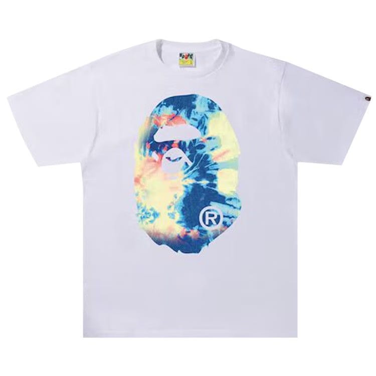 BAPE Tie Dye Big Ape Head T-Shirt White/Multicolor