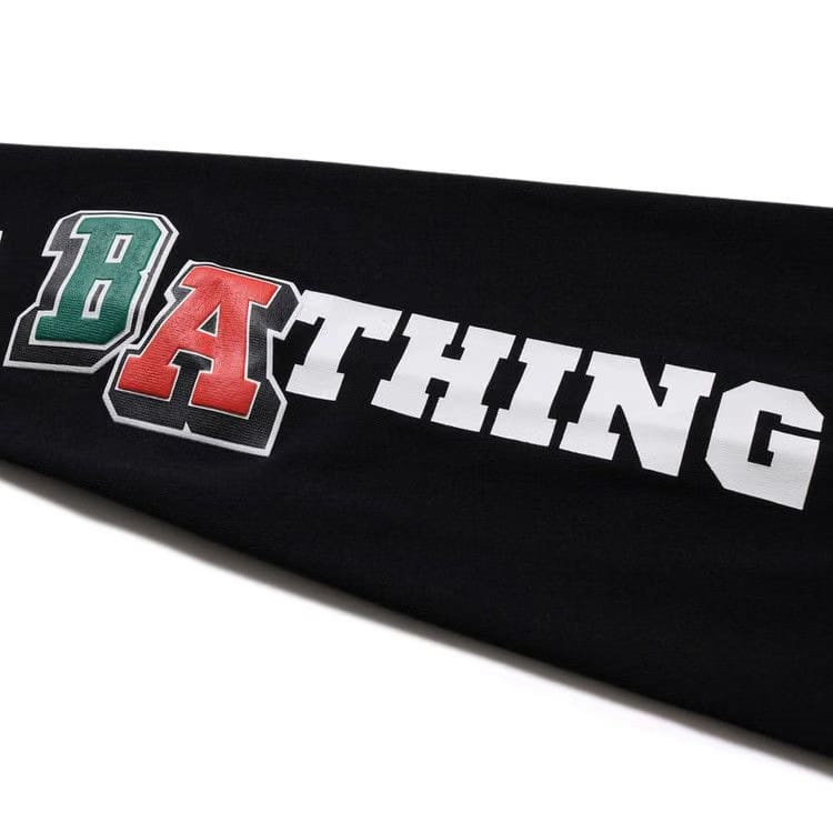 BAPE Multi Fonts Relaxed Fit Heavy Weight Long-Sleeve T-Shirt Black