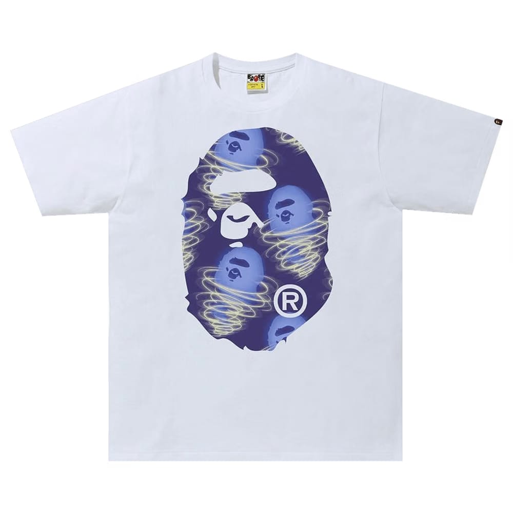 BAPE Storm Big Ape Head T-Shirt White/Purple