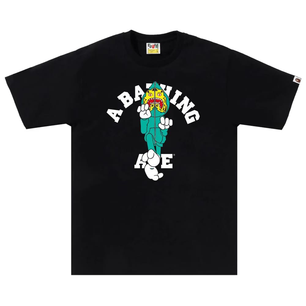 BAPE Tiger Milo College T-Shirt Black