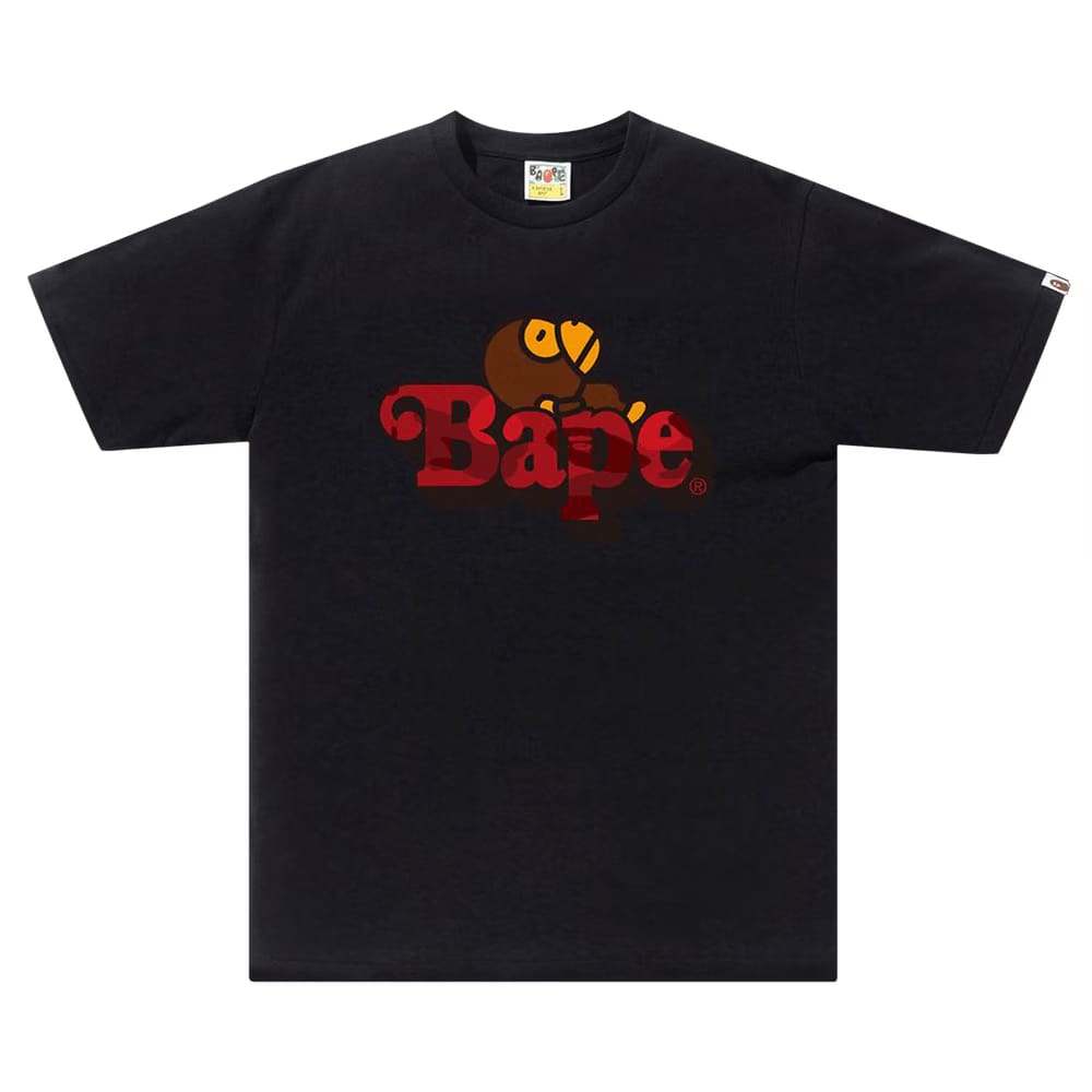 BAPE Color Camo Milo On Bape T-Shirt Black/Red